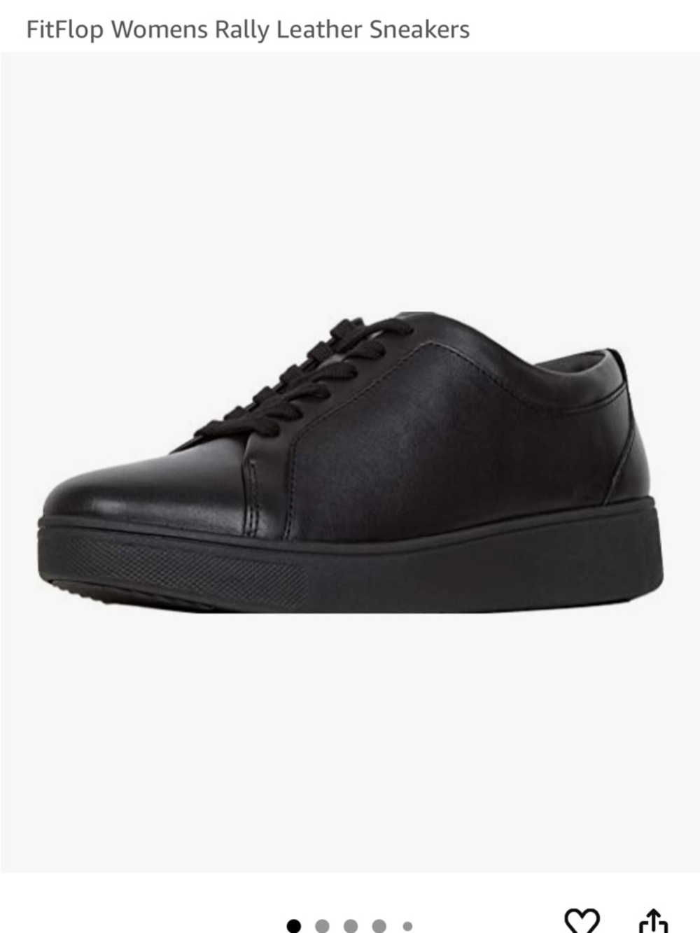 Fitflop Black Leather Low-Profile Lace Sneaker